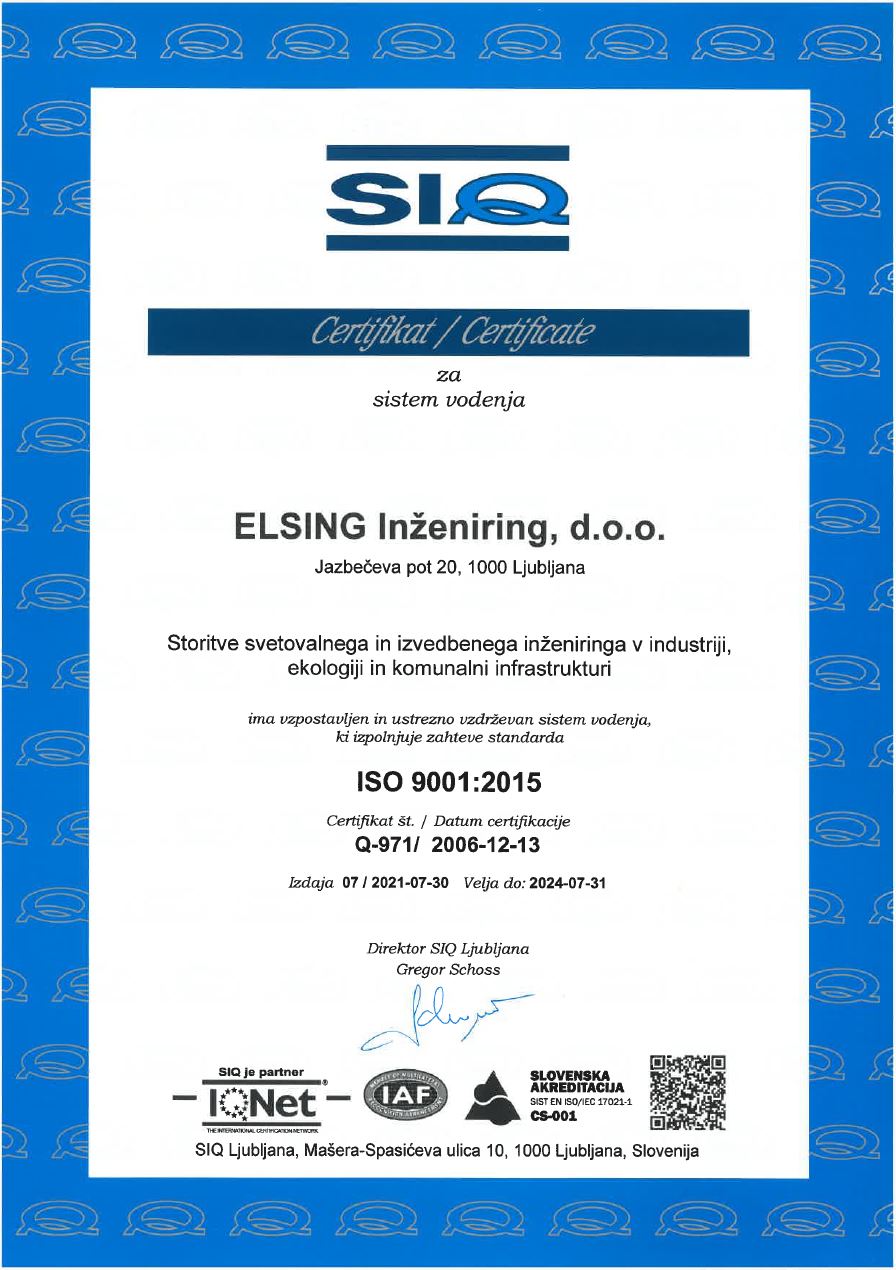 Potrdili smo certifikat vodenja ISO 9001 in pridobili certifikat za odlično bonitetno oceno A+ Certifikat SIQ ISO 9001 2024