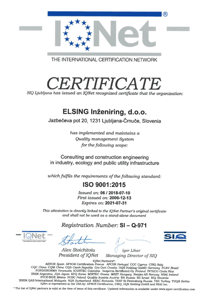 Potrjen certifikat za sistem vodenja kakovosti po ISO 9001:2008 certifikat iso 2008 eng b